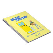 配送業者の宅配便ドアに配送 ノートブック (右側)