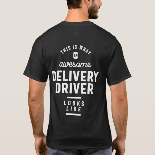 配送業者の役職のギフト Tシャツ (裏面)