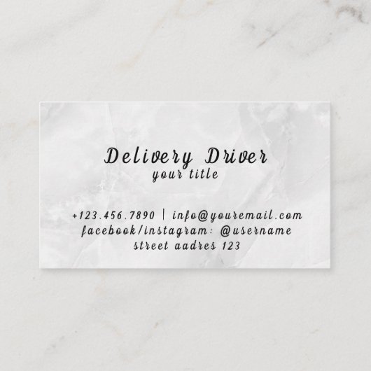 配送業者名刺 名刺 (裏面)