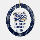 配送用ドライバパーソナライズされたギフトセラミックオーナメント セラミックオーナメント (左)
