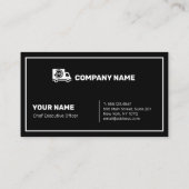 配送高速モダン白黒プロフェッショナル 名刺 (裏面)