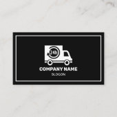 配送高速モダン白黒プロフェッショナル 名刺 (正面)