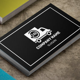 配送高速モダン白黒プロフェッショナル 名刺