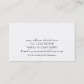 配達および索引力の名刺 名刺 (裏面)