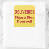 配達お願いリングや輪ドアベル スクエアシール (バッグ)