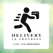 配達中 パッケージ 荷物 トラック バン ウィンドウサイン (シート3)