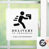 配達中 パッケージ 荷物 トラック バン ウィンドウサイン (ホーム)