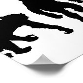 配達男性と新聞配達の少年と女の子 ポスター (角)