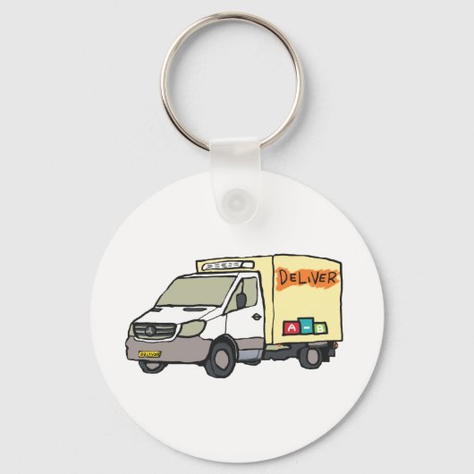 配達車 キーホルダー (正面)