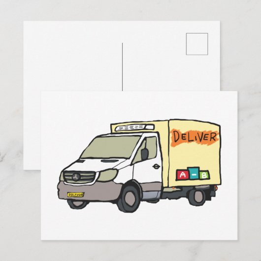 配達車 ポストカード (正面/裏面)