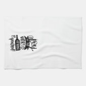 酒おもしろいが注がれ悦ぶ キッチンタオル (横)