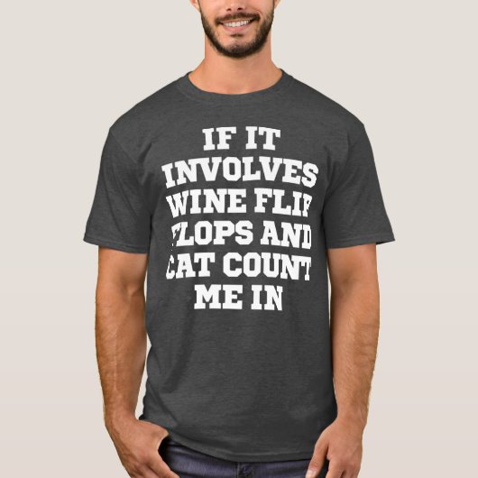 酒おもしろいのビーチサンダルと私の冗談 Tシャツ (正面)