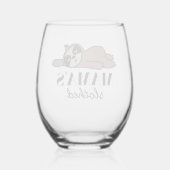 酒おもしろいを好飲む母への贈り物 ステムなしワイングラス (裏面)