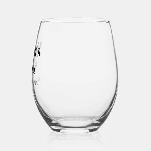 酒おもしろいパーソナライズされたを愛する母への贈り物 ステムなしワイングラス (左)