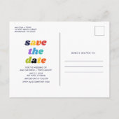 酒おもしろい、食べ物、悪いダンスが動くゲイ写真  案内ポストカード (裏面)