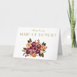 酒とバラが私のメイド・オブ・オーナー（花嫁付き添い人） 招待状