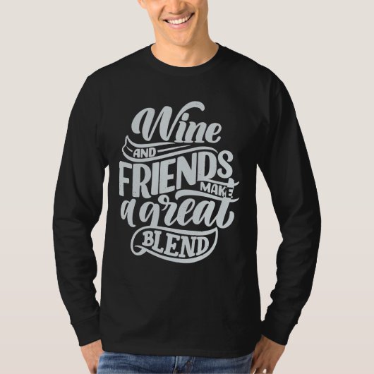 酒と友達が混素晴らしぜ合う Tシャツ (正面)