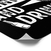 酒と酒を飲みおもしろい込む ポスター (角)