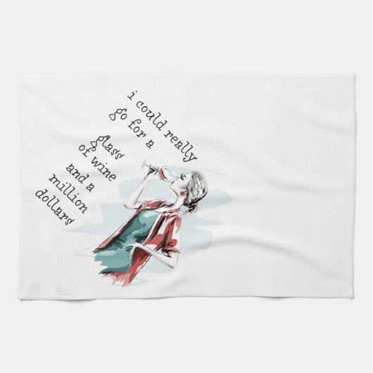 酒と金の願い キッチンタオル (横)