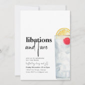 酒と食事と別離のディナー・パーティー招待状 招待状 (正面)