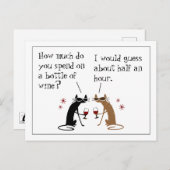 酒のボトルに幾ら費やしているかポストカード ポストカード (正面/裏面)