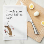 酒のボトルに幾ら費やしているか キッチンタオル (四つ折り)