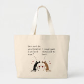 酒のボトルに幾ら費やしているか ラージトートバッグ (正面)