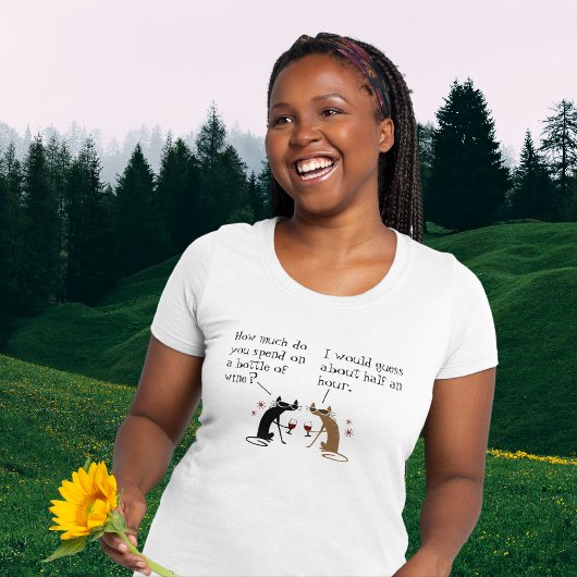 酒のボトルに幾ら費やしているか Tシャツ