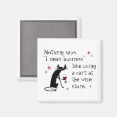 酒の引用文は何も言おもしろいわない マグネット (正面/裏面)