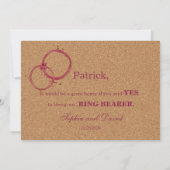 酒の結婚コルクの持ち主だ 招待状 (裏面)