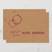 酒の結婚コルクの持ち主だ 招待状 (正面/裏面)