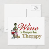 酒はセラピーより安い ポストカード (正面/裏面)