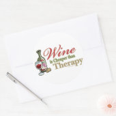 酒はセラピーより安い ラウンドシール (封筒)