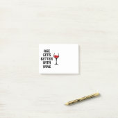 酒は年を取る ポストイット (デスク上)