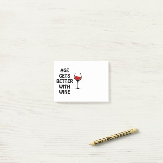 酒は年を取る ポストイット (デスク上)