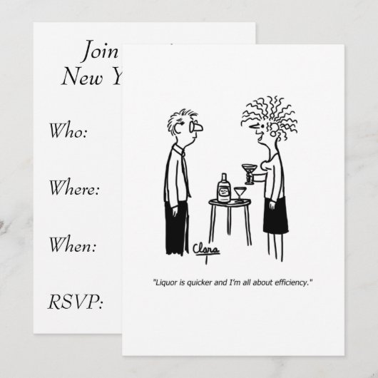 酒は年明けが早い 招待状 (正面/裏面)