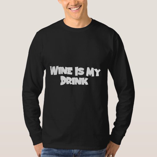 酒は飲み物だ Tシャツ (正面)