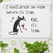 酒は飲む時までに飲まぬ キッチンタオル (折り畳み)