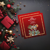 酒を食べ飲んで聖降誕祭お目出とう 招待状