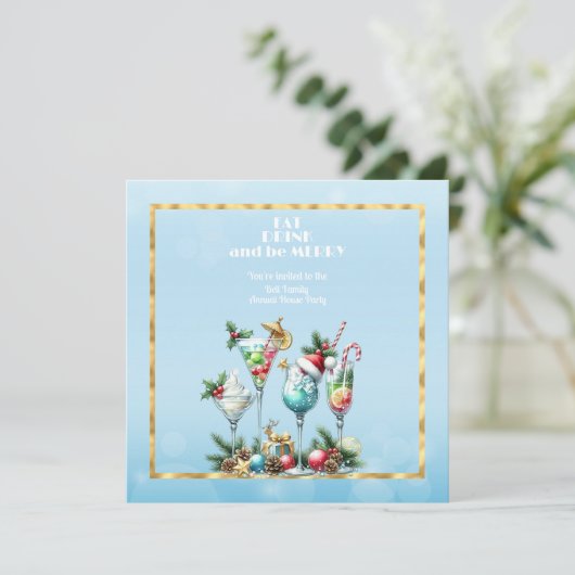 酒を食べ飲んで聖降誕祭お目出とう 招待状 (スタンド正面)