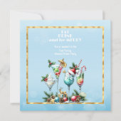 酒を食べ飲んで聖降誕祭お目出とう 招待状 (正面)