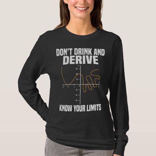 酒を飲まないで限界を導き出し知る Tシャツ (正面)