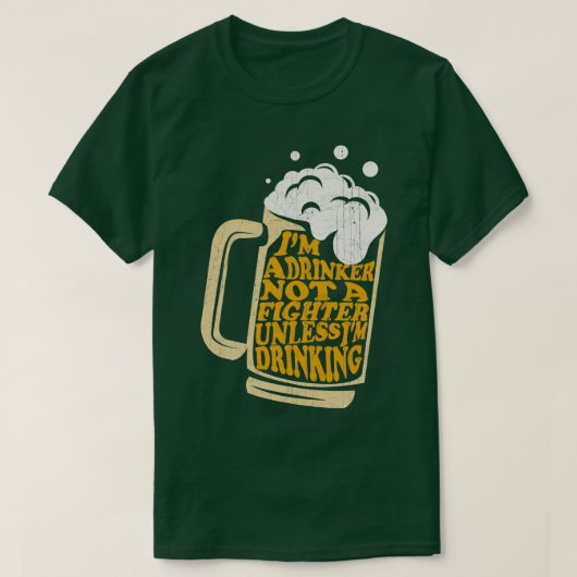 酒を飲まないと酒を飲まない Tシャツ (デザイン正面)