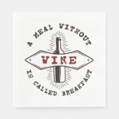 酒を飲まない食事を朝食という スタンダードランチョンナプキン (正面)