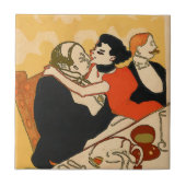 酒を飲むと何かの瓦ができる タイル (正面)