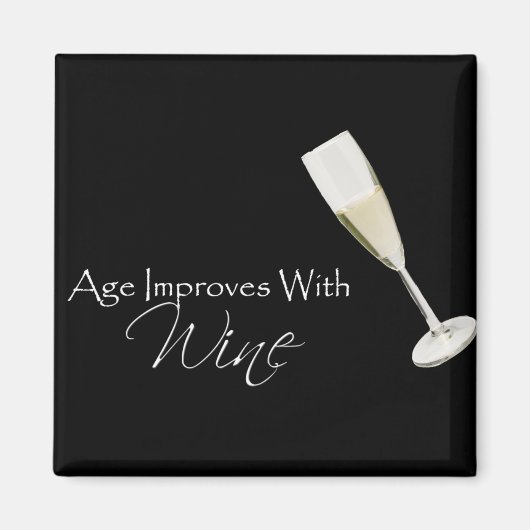 酒を飲むと年齢が上がる マグネット (正面)