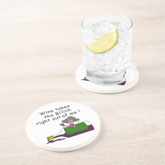 酒を飲むと身体が腐る コースター (側面)