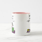 酒を飲むと身体が腐る ツートーンマグカップ (中央)