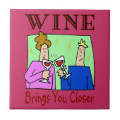 酒を飲むと身体が近づく タイル (正面)