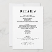 酒を飲むと食べ物の悪い踊りが心結婚中に響く 招待状 (裏面)